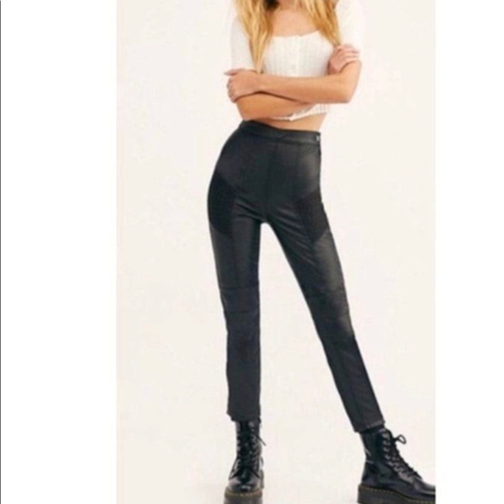 NWOT  Free People Kaelin Moto Faux Leather Pants